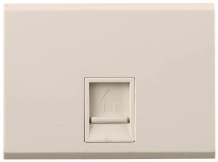 Розетка СВЕТОЗАР &quot;ЭФФЕКТ&quot; компьютерная, одинарная, без вставки и рамки, цвет бежевый SV-54419-B купить в Магнитогорске