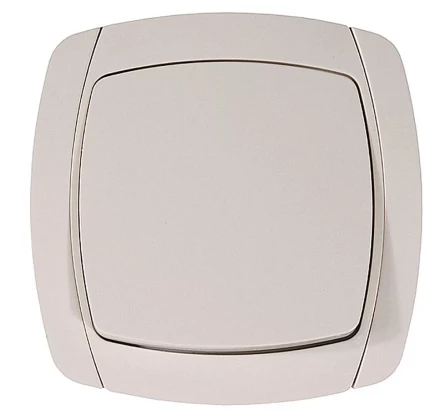 Выключатель СВЕТОЗАР &quot;CITY LIGHT&quot; одноклавишный в сборе, цвет бежевый, 10А/~250В SV-54230-B купить в Магнитогорске