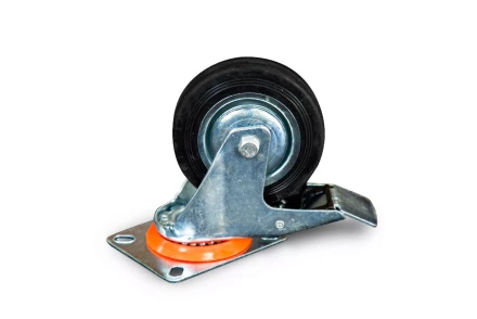 Колесо поворотное резина SCb 42 100 мм с тормозом (N) 1024166 купить в Магнитогорске