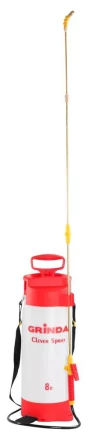 Опрыскиватель GRINDA садовый &quot;Clever Spray&quot;, 8 л, с латунным  телескоп. удлинителем и упорами для ног 8-425158_z01 купить в Магнитогорске