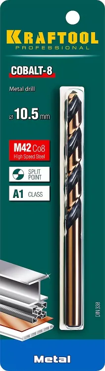 Сверло по металлу HSS-Co 29656-10.5 купить в Магнитогорске