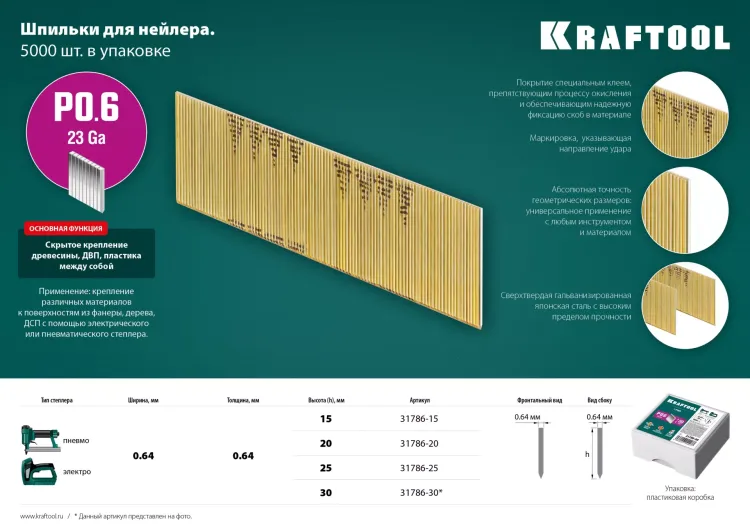 Шпильки тип 23GA (P0.6) 10 000 шт 31786-20 купить в Магнитогорске