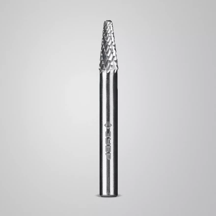 Зубр Твердосплавная борфреза L - конус с закругленным углом 28°, 6 х 16 мм, радиус 1.2 мм (28810-6-16) купить в Магнитогорске