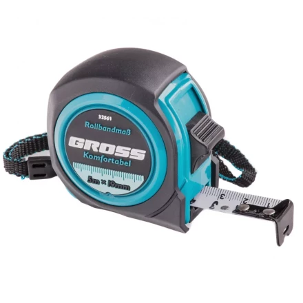 Рулетка Komfortabel 5 м х 19 мм обрезиненный корпус Gross 32561 купить в Магнитогорске