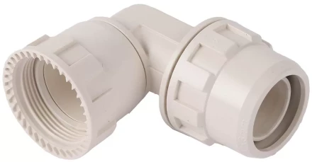 Переходник ЗУБР &quot;ШиреФит&quot; угловой 90° &quot;накидная гайка - штуцер с гайкой&quot;, 32мм 51482-32 купить в Магнитогорске