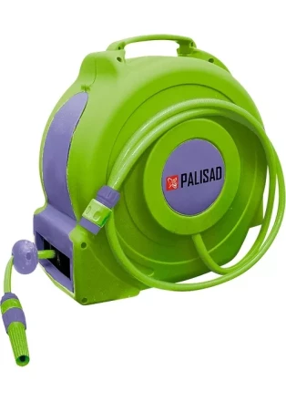 Катушка с поливочным шлангом 20 м, автоматическая, диаметр штуцера 1/2&quot;  PALISAD 67407 купить в Магнитогорске