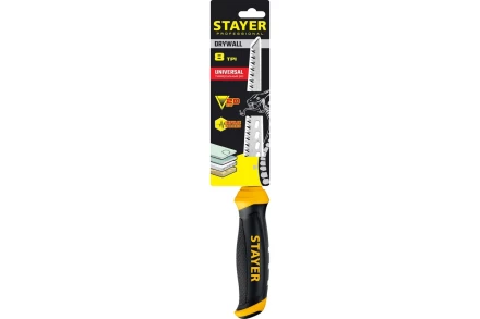STAYER 160 мм, выкружная ножовка по гипсокартону, Professional, 8TPI, 15173_z02 купить в Магнитогорске