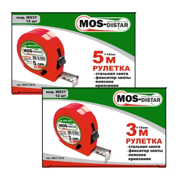 Рулетка измерительная MOS-DISTAR MS37-3016 купить в Магнитогорске