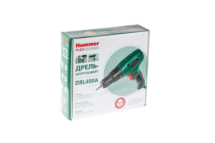 Дрель-шуруповерт HAMMER Flex DRL400A купить в Магнитогорске