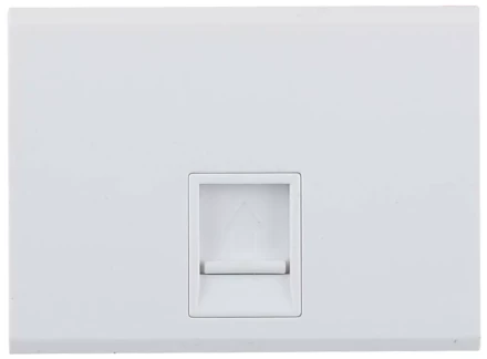 Розетка СВЕТОЗАР &quot;ЭФФЕКТ&quot; компьютерная, одинарная, без вставки и рамки, цвет белый SV-54419-W купить в Магнитогорске