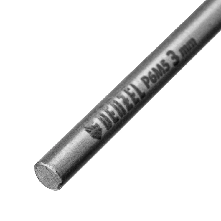 Сверло спиральное по металлу 3 x 60 мм, Р6М5, Golden Tip , 2шт. Denzel 718225 купить в Магнитогорске