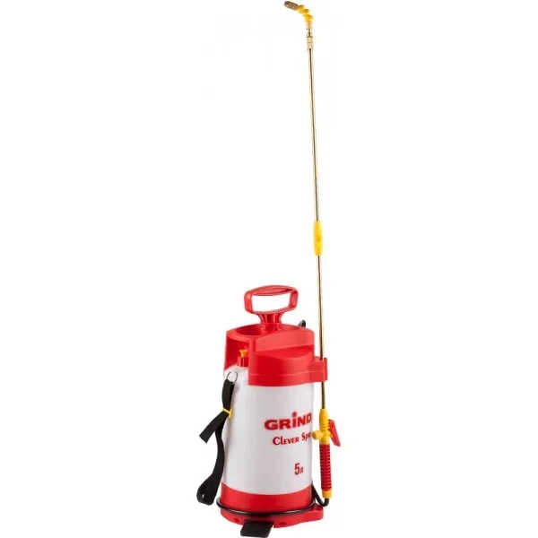 Опрыскиватель GRINDA садовый "Clever Spray",5 л, с латунным  телескоп. удлинителем и упорами для ног 8-425155_z01 купить в Магнитогорске
