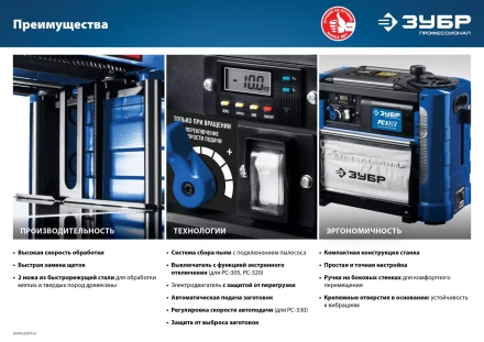 Станок рейсмусовый 2 скорости РС-330 серия ПРОФЕССИОНАЛ купить в Магнитогорске