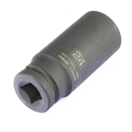 Головка ударная удлиненная шестигранная 24 мм 1/2&quot; CrMo Stels 13949 купить в Магнитогорске