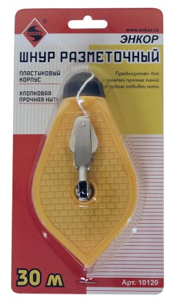 Шнур разметочный пластиковый корпус 30 м 10120 купить в Магнитогорске