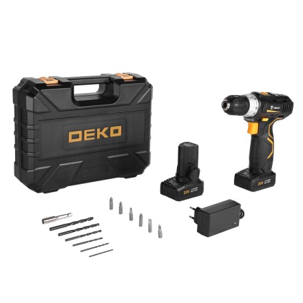 Дрель аккумуляторная DEKO GCD20DU3 SET 4, 063-4144 + набор 13 аксессуаров купить в Магнитогорске