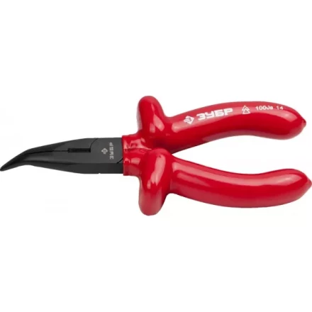 Тонкогубцы ЗУБР &quot;МАСТЕР&quot; &quot;ЭЛЕКТРИК&quot; изогнутые диэлектрические, высоковольтные до ~1000В, 160мм 2214-4-16_z02 купить в Магнитогорске