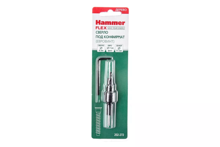 Сверло по дереву HAMMER Ф4х70мм (202-272 DR WD DBL FLUTE ) купить в Магнитогорске