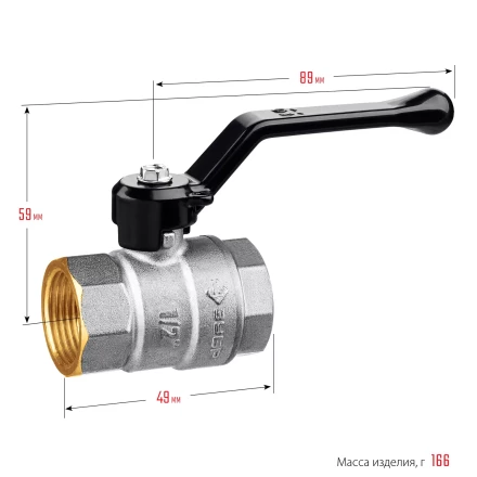 ЗУБР d 1/2, ручка-рычаг, шаровой кран (51322-1/2) купить в Магнитогорске