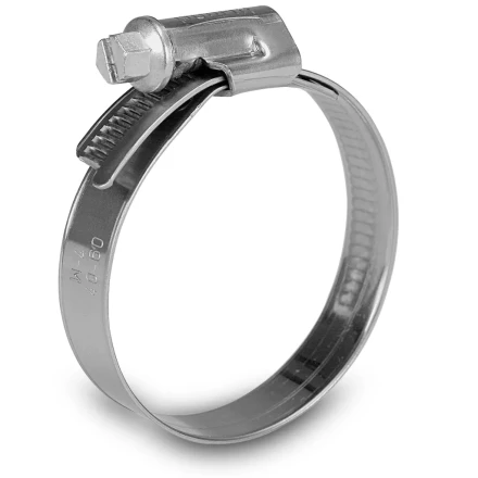 Хомуты нержав. сталь,  стандартное болтовое крепление 16-27мм, 100шт/уп,ширина 9мм   СИБРТЕХ 47579 купить в Магнитогорске