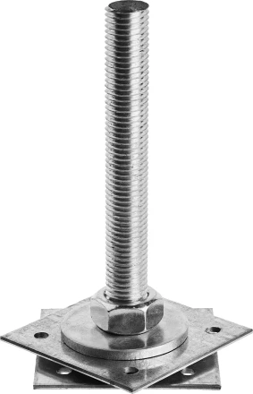 Анкер ЗУБР &quot;МАСТЕР&quot; регулируемый по высоте, 100х200х100мм, М24, 1шт 310265-100-24 купить в Магнитогорске