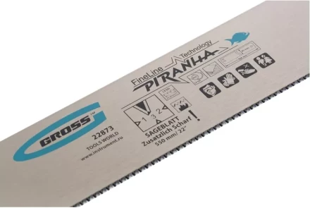 Пильное полотно для прецизионного стусла &quot;PIRANHA&quot; 550 мм зуб 3D каленый зуб 18 TPI GROSS 22873 купить в Магнитогорске