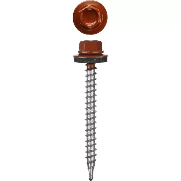 Саморезы СКМ кровельные, RAL 3003 рубиново-красный, 25 x 5.5 мм, 1 800 шт, для металлических конструкций, STAYER 30300-55-025-3003 купить в Магнитогорске