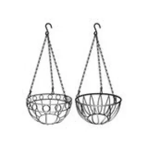 Подвесное кашпо диаметр 25,4 см высота с цепью и крюком 53,5 см  PALISAD 69016 купить в Магнитогорске