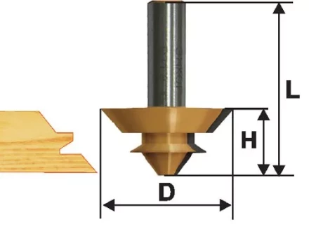 Фреза комбинированная универсальная Ф445Х21 мм хвостовик 12 мм 46501 купить в Магнитогорске