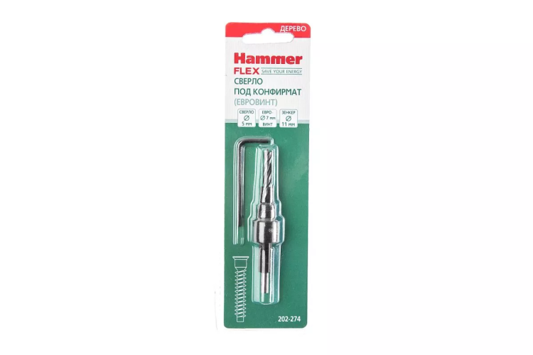 Сверло по дереву HAMMER Ф5х70мм (202-274 DR WD DBL FLUTE) купить в Магнитогорске