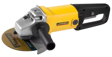 Машина STAYER углошлифовальная, дополнительная рукоятка, ключ, 180мм, 6000об/мин, 1800Вт SAG-180-1800 купить в Магнитогорске