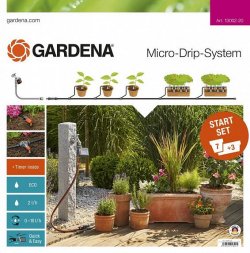 Комплект микрокапельного полива базовый с таймером GARDENA