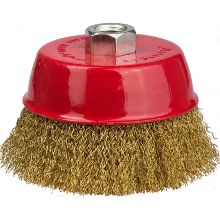 STAYER &quot;PROFESSIONAL&quot;. Щетка чашечная для УШМ, витая стальная латунированная проволока 0,3мм, 75ммхМ14 35125-075_z01 купить в Магнитогорске