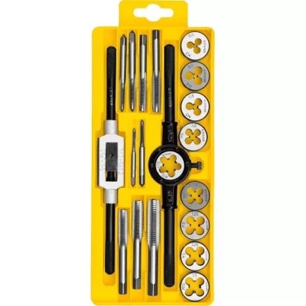 Набор метчиков и плашек STAYER &quot;MASTER&quot;, метчикодержатель 1шт, плашкодержатель 1шт, метчики 9шт, плашки 9шт, 20 предметов 28012-H20 купить в Магнитогорске