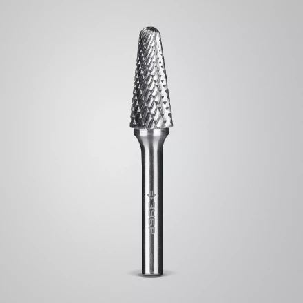 Зубр Твердосплавная борфреза L - конус с закругленным углом 28°, 12 х 28 мм, радиус 3.0 мм (28810-12-28) купить в Магнитогорске