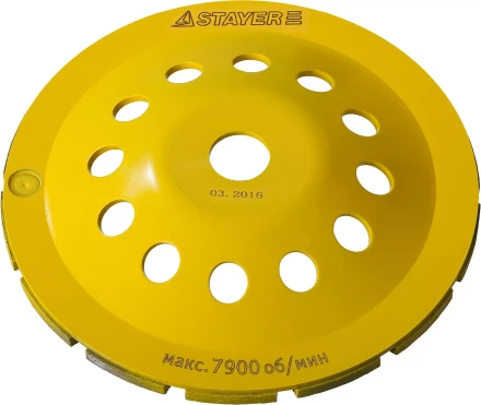 Чашка STAYER &quot;PROFESSIONAL&quot; алмазная сегментная двухрядная, высота 22,2мм, 180мм 33381-180 купить в Магнитогорске