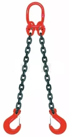Строп цепной двухветвевой 2СЦ 11.2 т L=7.25м 8 кл на концах захваты 3Т6 купить в Магнитогорске