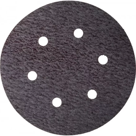 Круг шлифовальный URAGAN &quot;Универсальный водостойкий с покрытием стеарата цинка&quot; на липучке, 6 отв., P180, 150мм, 50шт 907-44113-180-50 купить в Магнитогорске