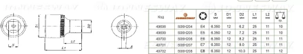 Торцевая головка 1/4&quot;DR внешний TORX Е-5 S06H205 Jonnesway 49699 купить в Магнитогорске