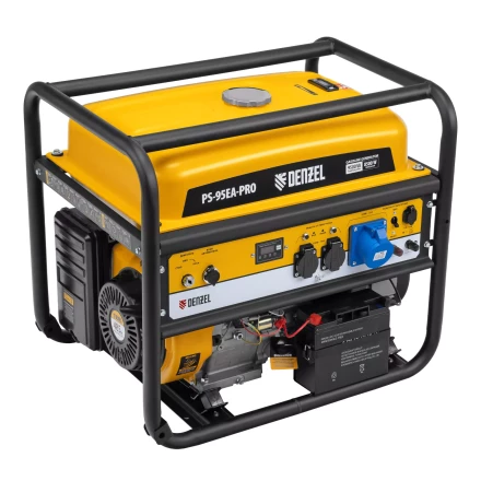 Генератор бензиновый Denzel PS-95EA-PRO, 9,5 кВт, 230 В, 40 л, разъём ATS, эл.старт купить в Магнитогорске