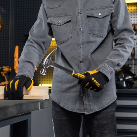 Молоток-гвоздодер 450 г Denzel, цельнометаллический, двухкомпонентная рукоятка, 10423 купить в Магнитогорске