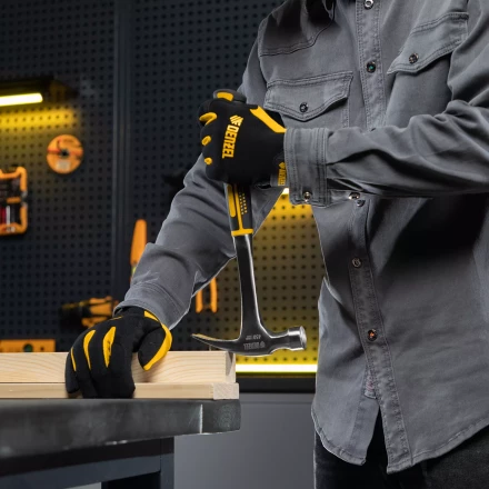 Молоток-гвоздодер 450 г Denzel, цельнометаллический, двухкомпонентная рукоятка, 10423 купить в Магнитогорске