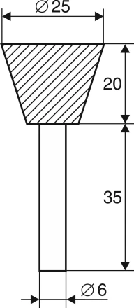 Шарошка абразивная Трапеция 25х20х6 мм Энкор 21664 купить в Магнитогорске