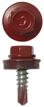 Саморезы ЗУБР &quot;ПРОФЕССИОНАЛ&quot; окраш., RAL 3003 рубин.-красн., для крепл. кров. матер. к металл. констр. , 5.5x19мм, 2500шт 4-300310-55-019-3003 купить в Магнитогорске