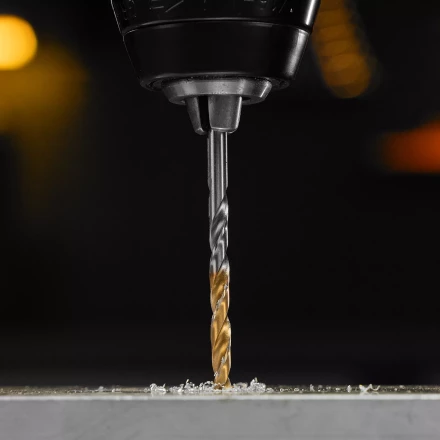 Сверло спиральное по металлу Denzel 4 x 75 мм, Р6М5, Golden Tip, 718229 купить в Магнитогорске