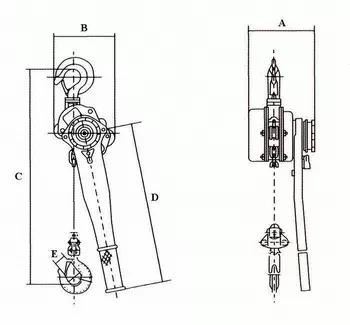 Таль ручная рычажная HSH-C LB г-п 1 тонн H=12 метра купить в Магнитогорске