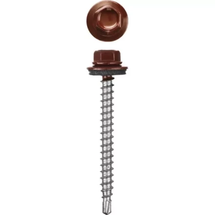 Саморезы СКМ кровельные, RAL 3005 темно-красный, 19 x 5.5 мм, 500 шт, для металлических конструкций, STAYER 30305-55-019-3005 купить в Магнитогорске