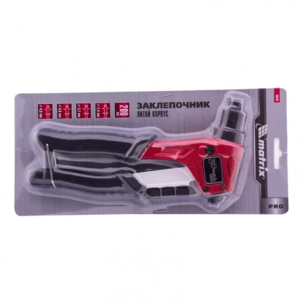 Заклепочник литой 200 мм заклепки 2,4-3,2-4,0-4,8 мм Pro Matrix 40546 купить в Магнитогорске