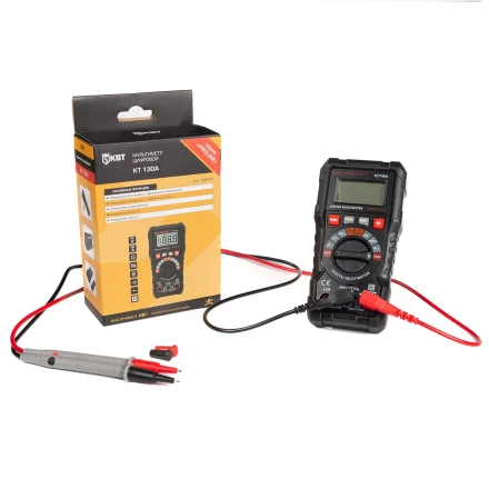 Мультиметр цифровой КВТ KT 130A с автоматическим выбором пределов измерений (88549) купить в Магнитогорске