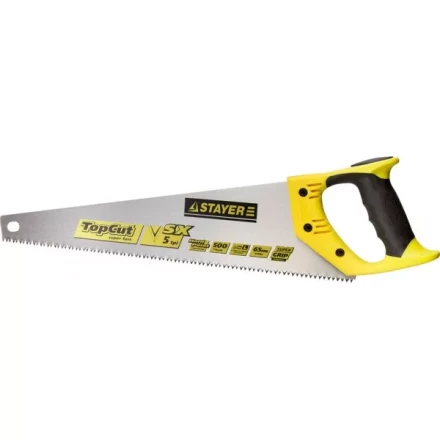 Ножовки по дереву (пила) STAYER TopCut 500 мм, 5 TPI, прямой крупный зуб 5 TPI: быстрый рез поперек волокон, для крупных и средних заготовок 1506-50_z01 купить в Магнитогорске